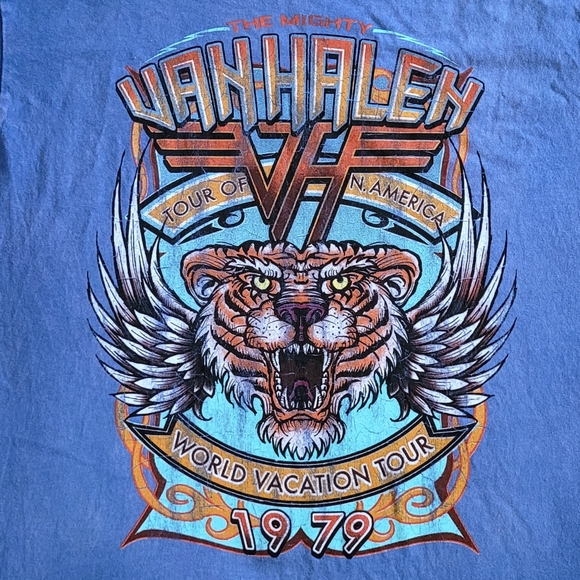 Van Halen🎶 "Tour of N. America World🌎 Vacation Tour 1979" Graphic Tee👕 - NWT - Picture 3 of 10